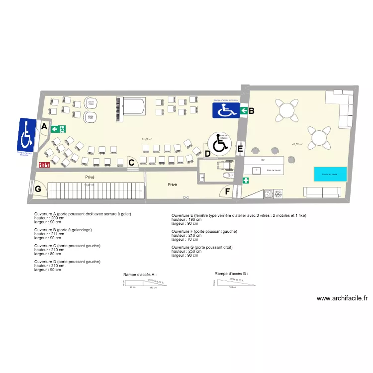 La Laverie s&eacute;curit&eacute; (notice 8c). Plan de 