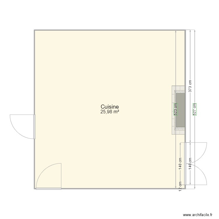 Cuisine plan de masse. Plan de 0 pièce et 0 m2