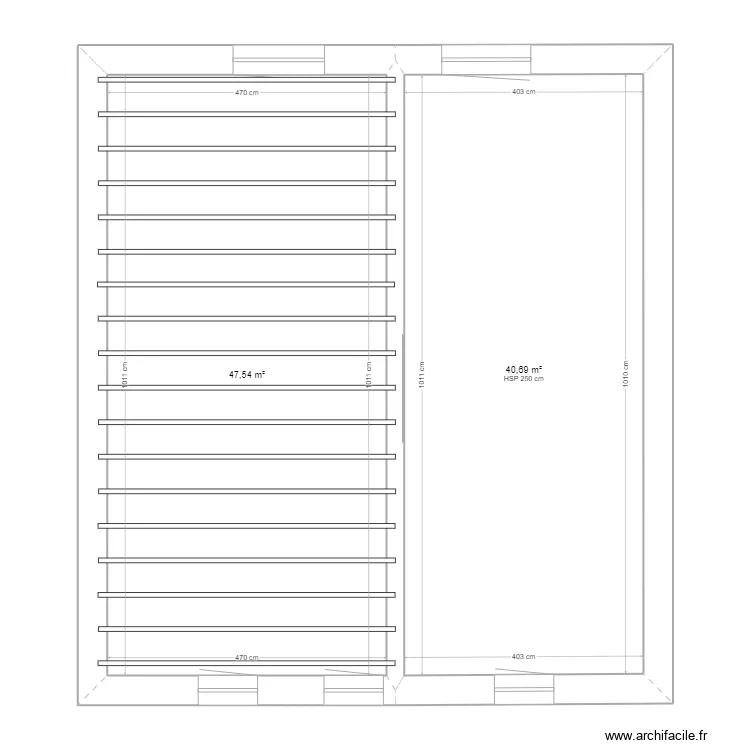 Henriville solive etage. Plan de 