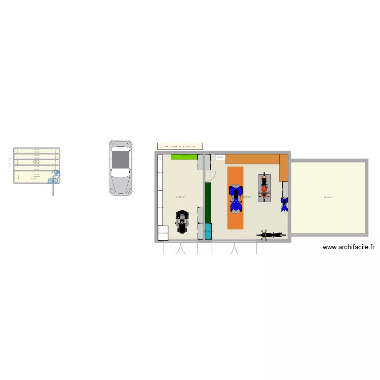 Garage 4. Plan de 