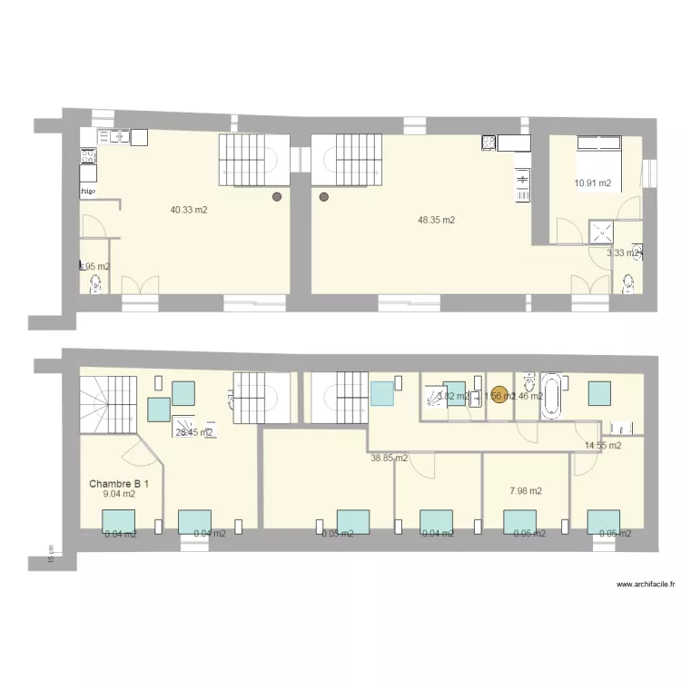 Laugny 2015 09 06 avec correction sous pente et velux. Plan de 