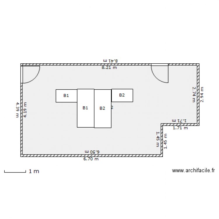 Bureau. Plan de 0 pièce et 0 m2