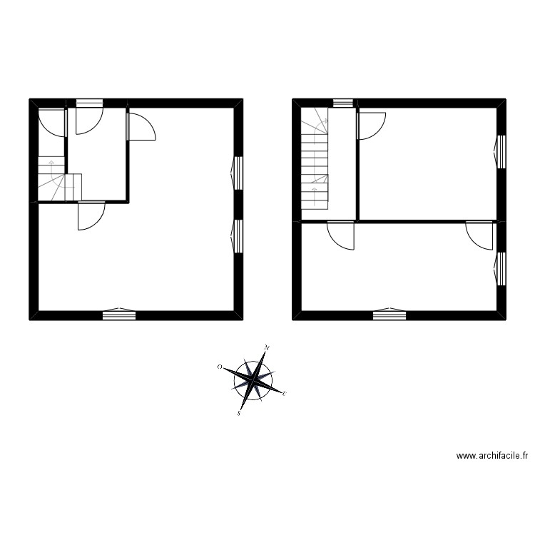 171 PHILIPPE. Plan de 6 pièces et 70 m2