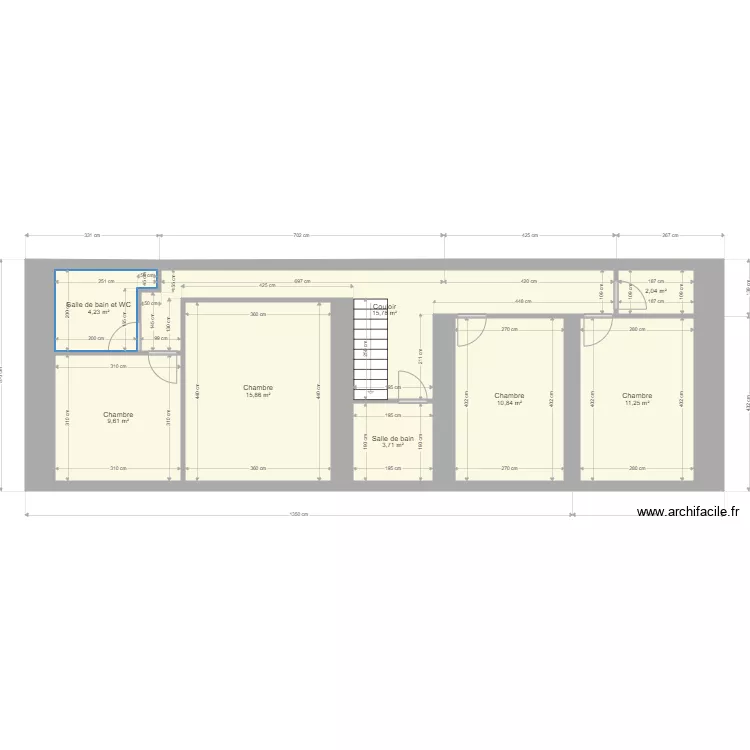 plan lardi&egrave;re etage. Plan de 