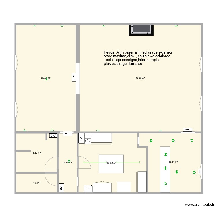 creperie urbaine. Plan de 0 pièce et 0 m2