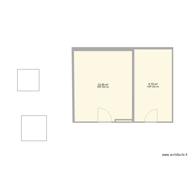chambre et salle de bain. Plan de 0 pièce et 0 m2