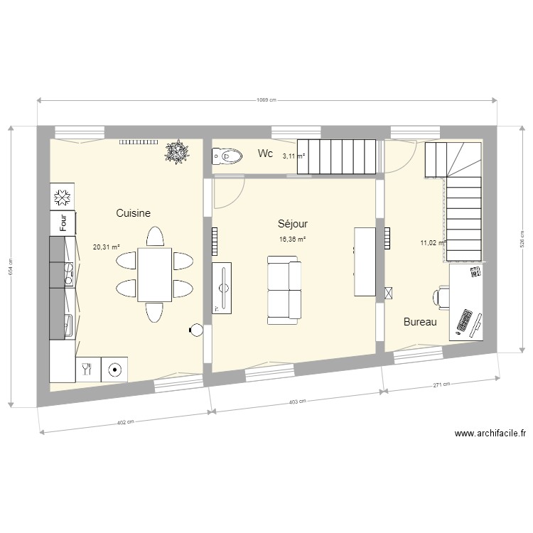Appt 1er étage Gouvieux. Plan de 0 pièce et 0 m2
