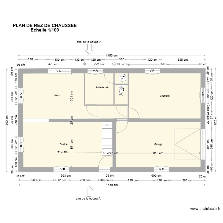 permis 3 vdv rdc THIRIET. Plan de 0 pièce et 0 m2