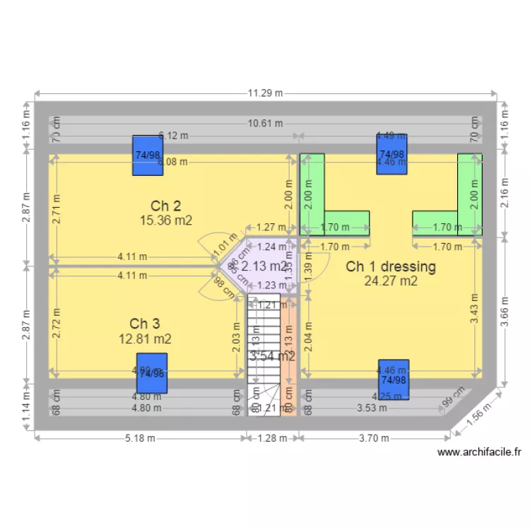 QUENIART DEVAUX etage. Plan de QUENIART DEVAUX etage. Plan de