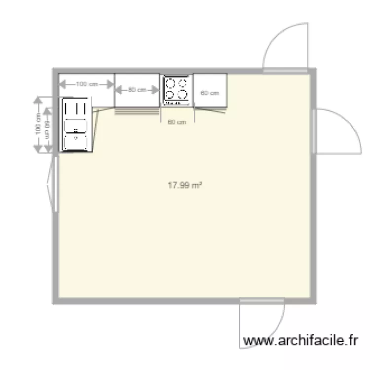 CUISINE JEANINE. Plan de 