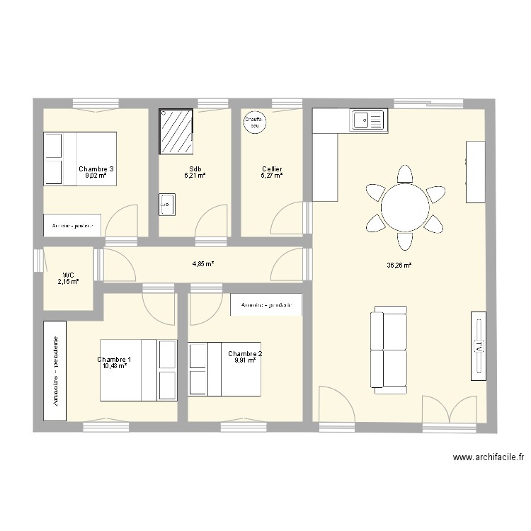 MAISON SCI ORLEAT. Plan de 0 pièce et 0 m2