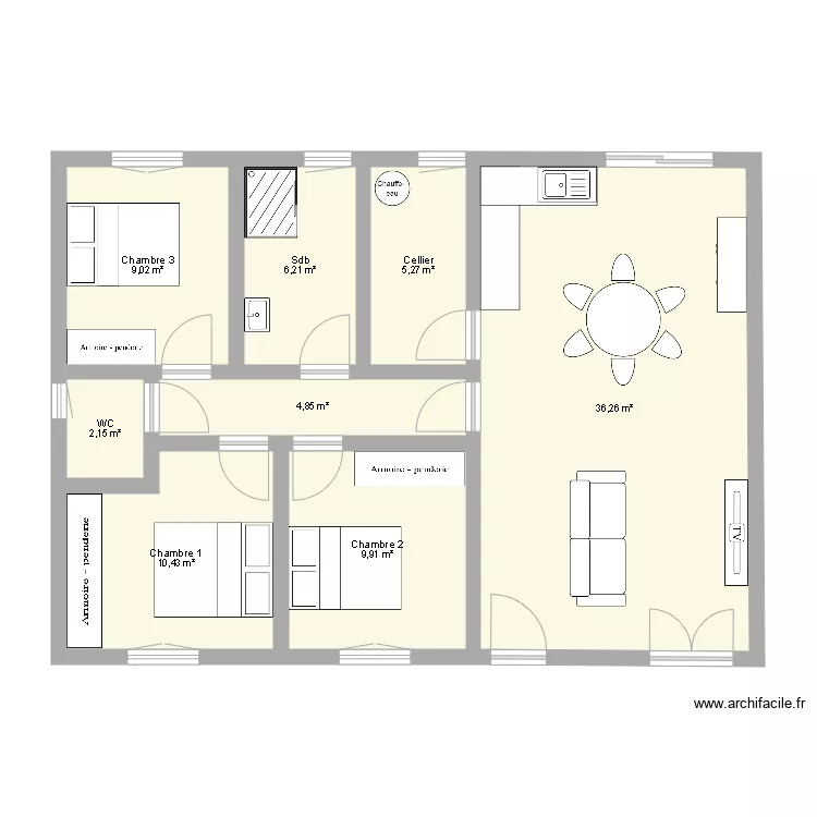 MAISON SCI ORLEAT. Plan de 