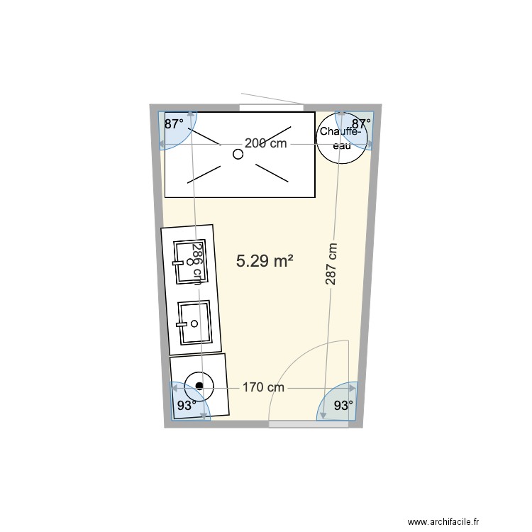 Chantepie sdb étage 1. Plan de 0 pièce et 0 m2