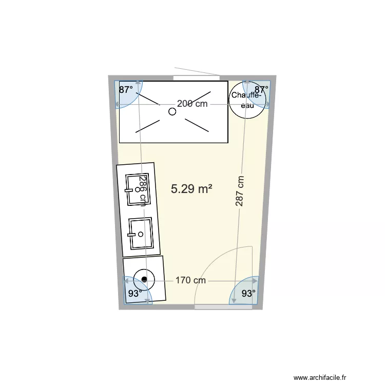 Chantepie sdb étage 1. Plan de Chantepie sdb étage 1. Plan de