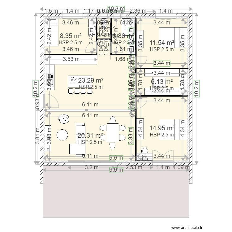 PLAN MAISON TONY . Plan de 0 pièce et 0 m2