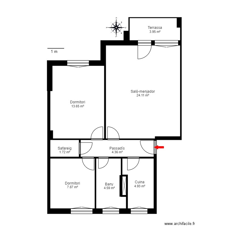 ed poblat andorra escala b dreta 4 1. Plan de 0 pièce et 0 m2