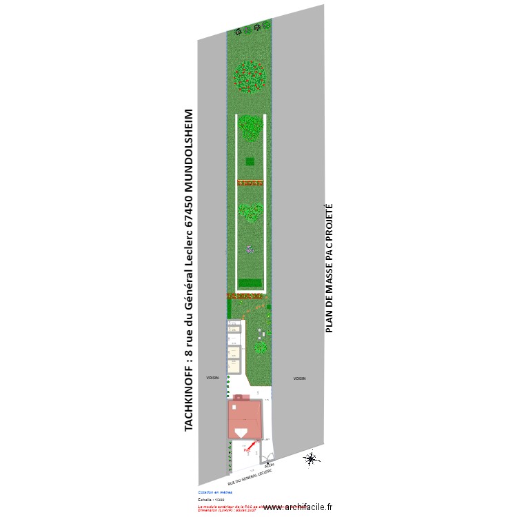 Plan de Masse Leclerc PAC. Plan de 4 pièces et 94 m2