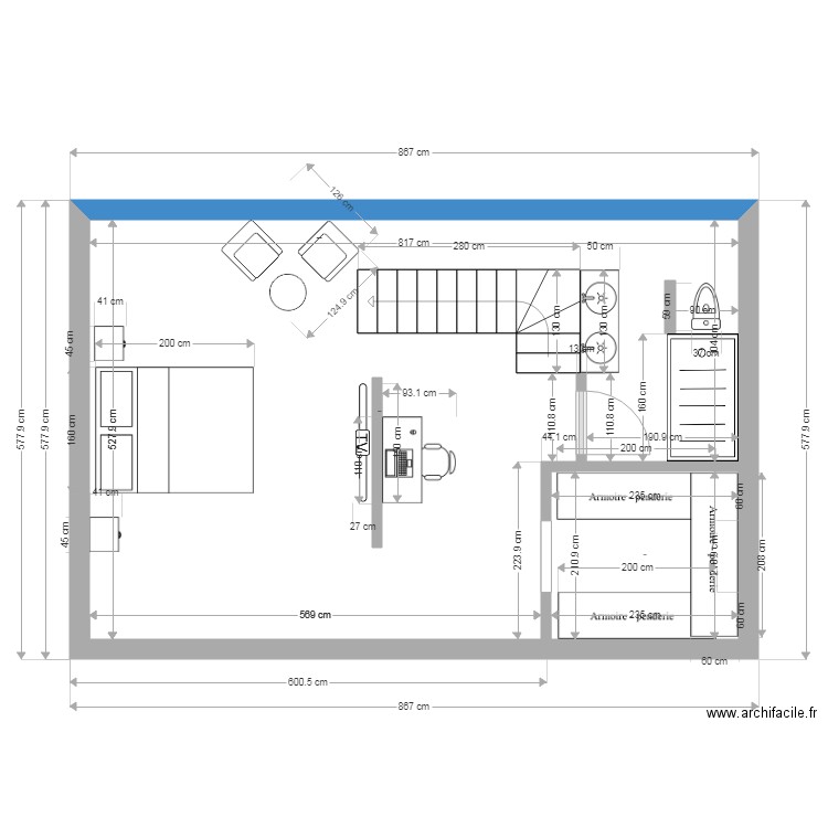 chambre parentale 2  eme étage. Plan de 0 pièce et 0 m2