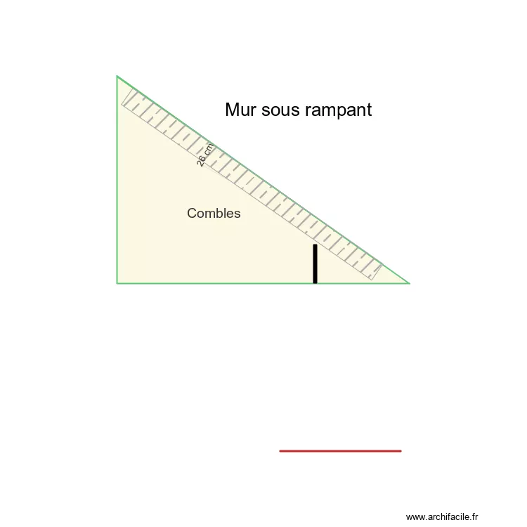 Isolation combles. Plan de 
