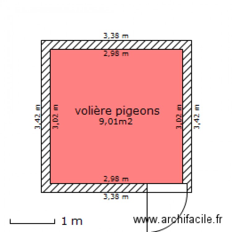 volière pigeons. Plan de 0 pièce et 0 m2