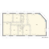Plan de maison avec cloisons intérieures et cotations 7