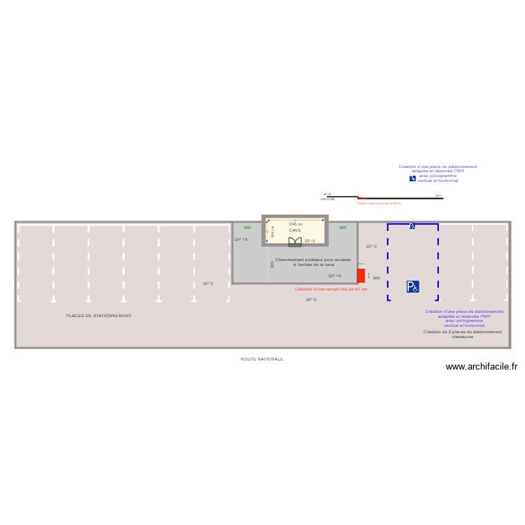 STATIONNEMENTS LA GARE APRES TRAVAUX. Plan de 0 pièce et 0 m2
