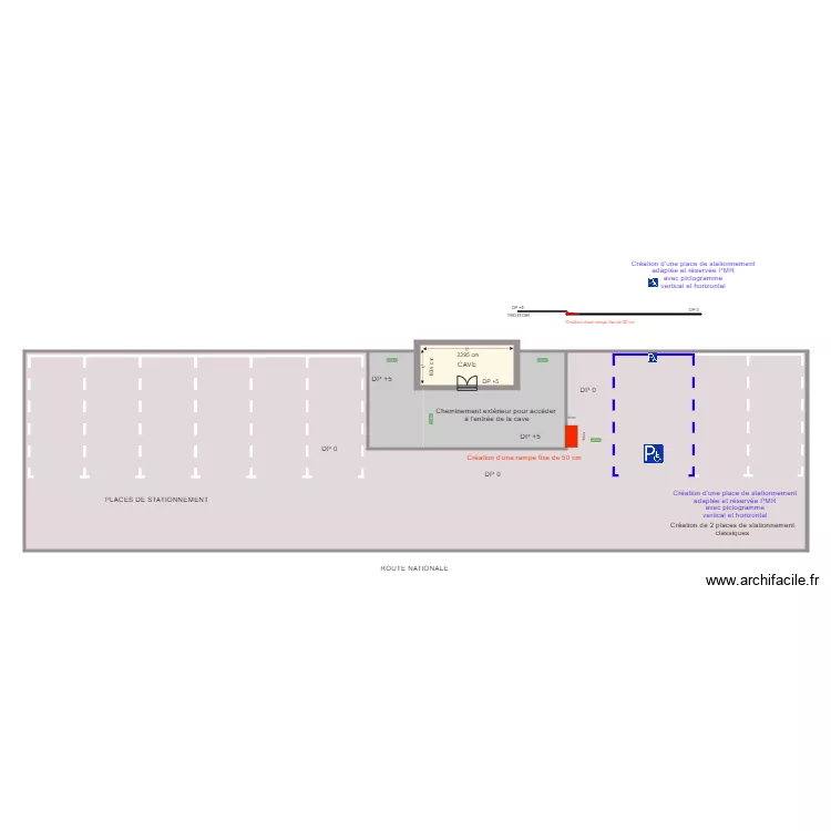 STATIONNEMENTS LA GARE APRES TRAVAUX. Plan de 