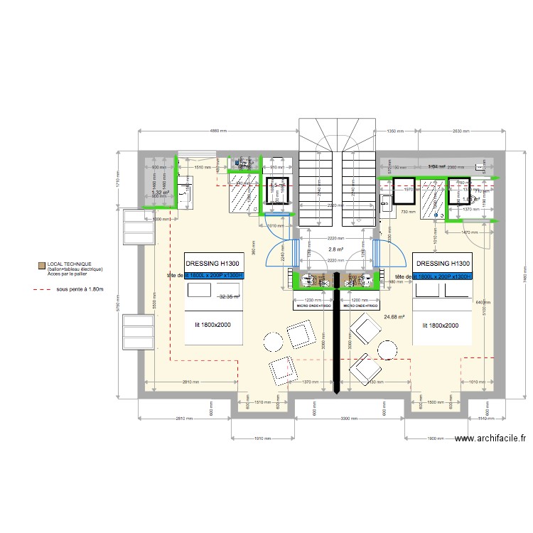 VIRGINIE COMBLE. Plan de 0 pièce et 0 m2