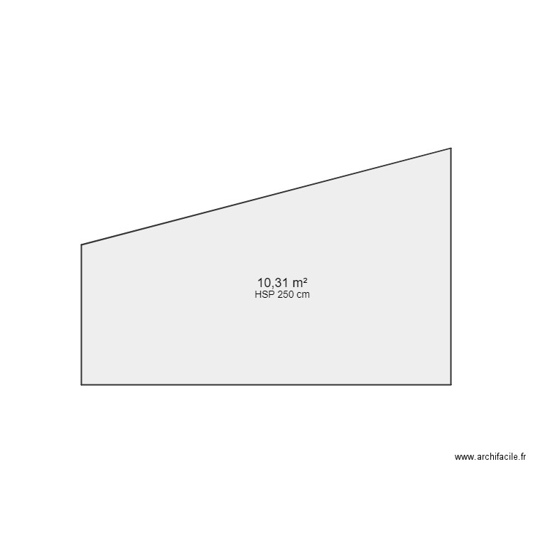 SDB genevivieve . Plan de 1 pièce et 10 m2