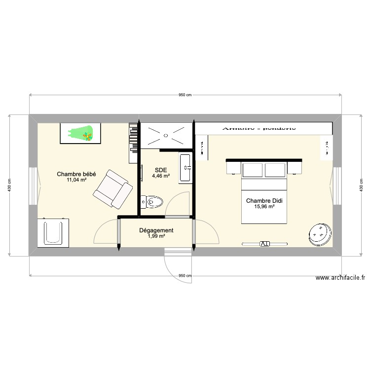 titre. Plan de 0 pièce et 0 m2