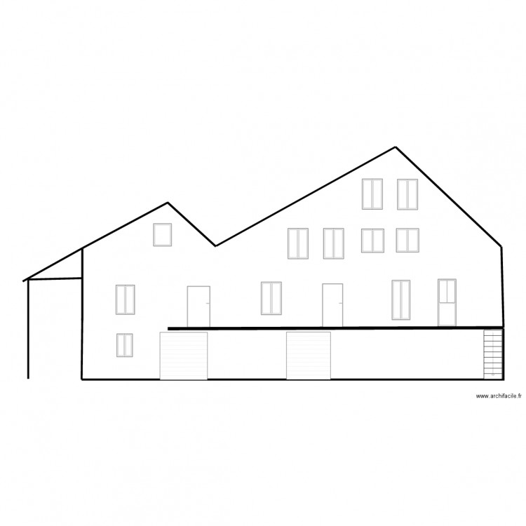 façade clerjus. Plan de 0 pièce et 0 m2