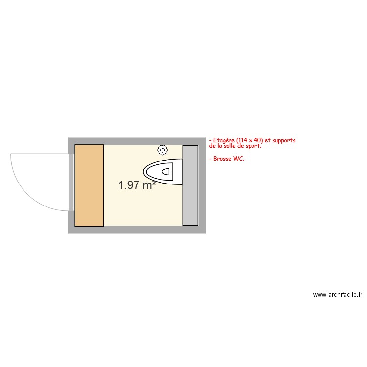 WC RDC. Plan de 0 pièce et 0 m2