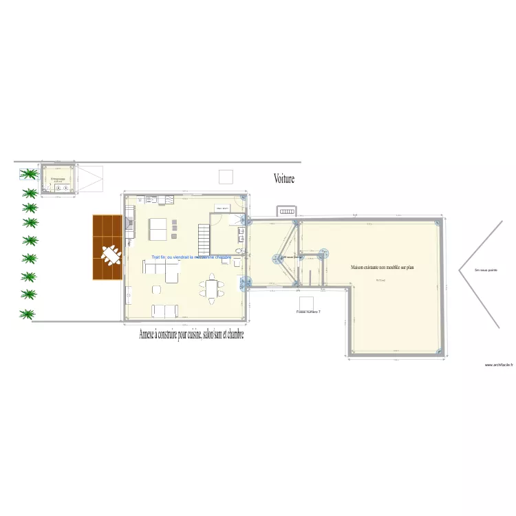 Villers num&eacute;ro 7b en U mezzanine. Plan de 