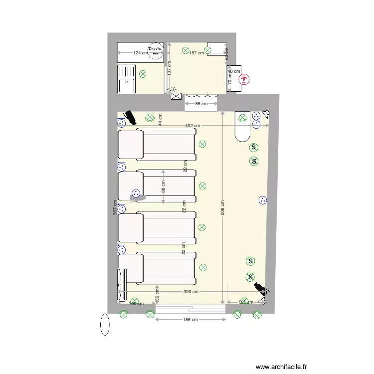 Salon foot massage fauteuils 33. Plan de 