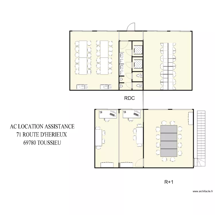 axis batiment chantier serena. Plan de 