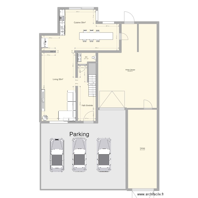 centre 4. Plan de 16 pièces et 450 m2