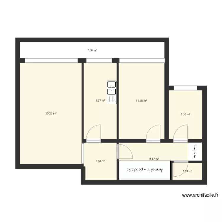 123 av ph auguste. Plan de 