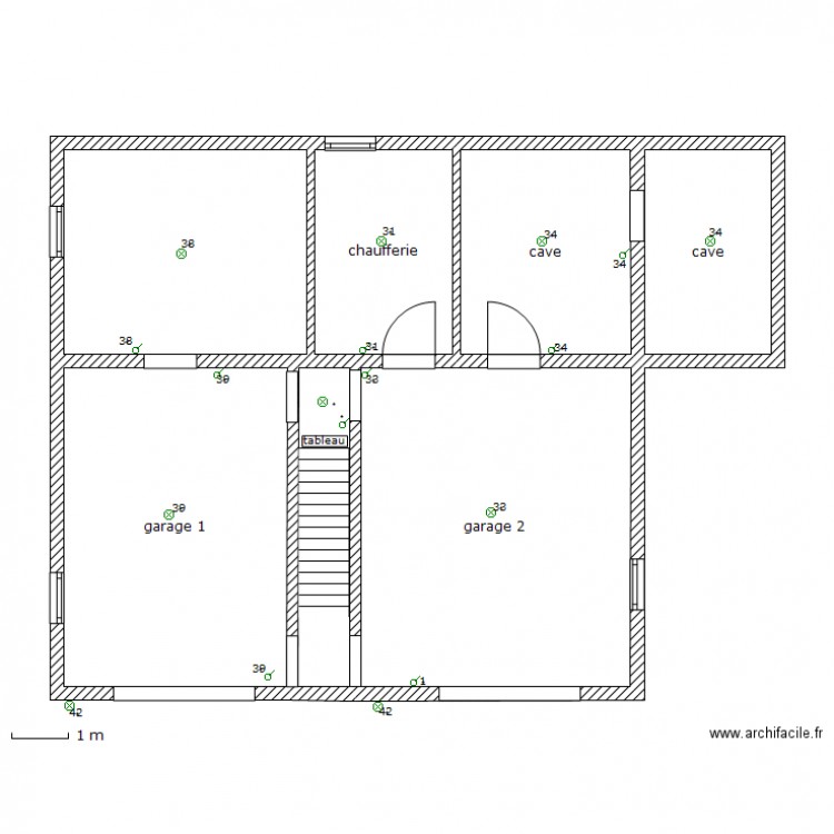 sous-sol  eclairage. Plan de 0 pièce et 0 m2