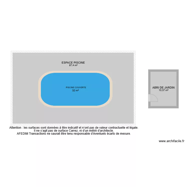 BI 4910 PISCINE . Plan de 