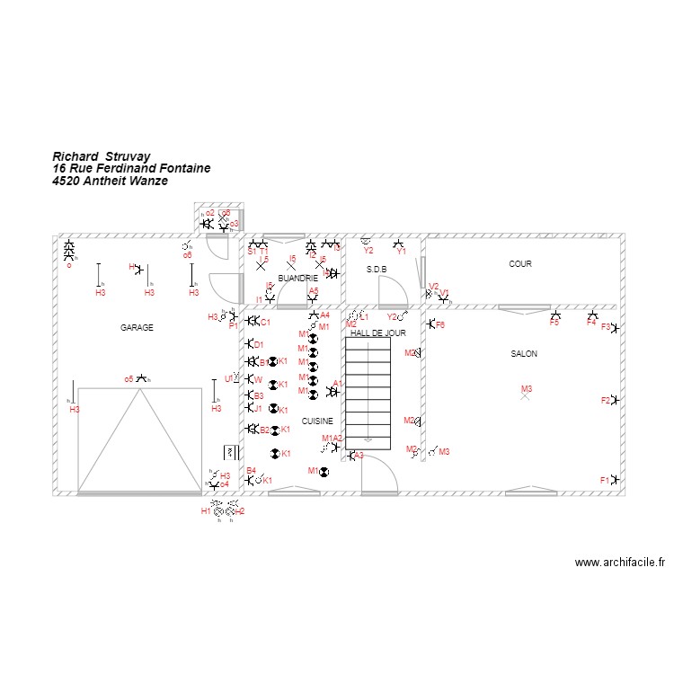 REZ ALEXANDRE. Plan de 0 pièce et 0 m2