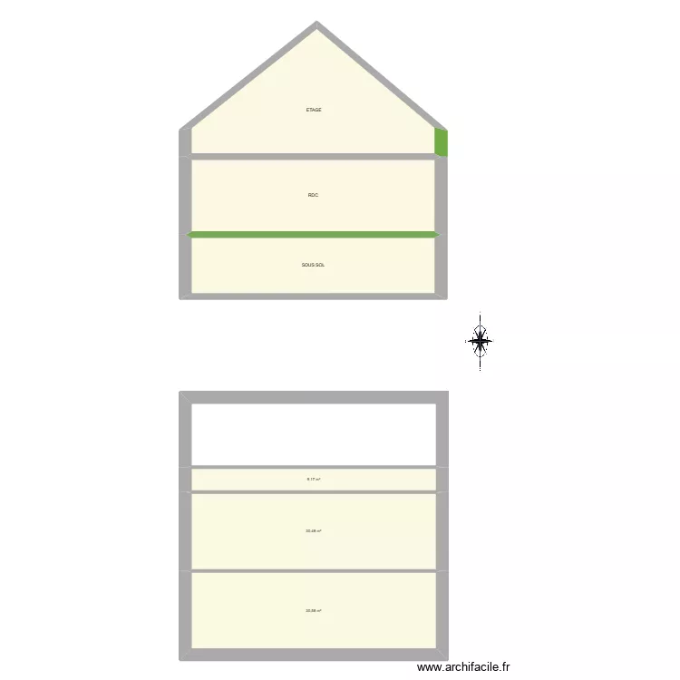 berthon  daniel coupe . Plan de 