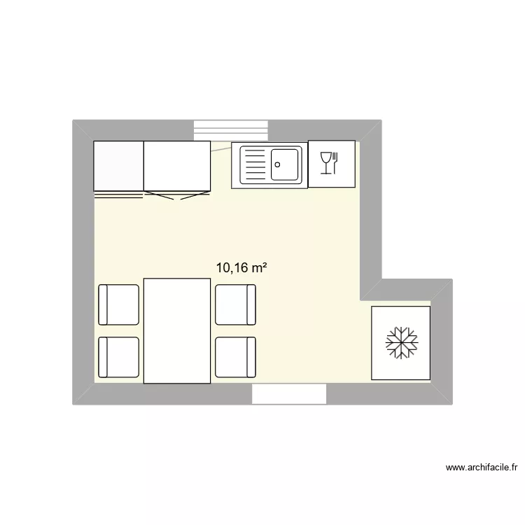 cuisine. Plan de 1 et 10 m² cuisine. Plan de 1 et 10 m²
