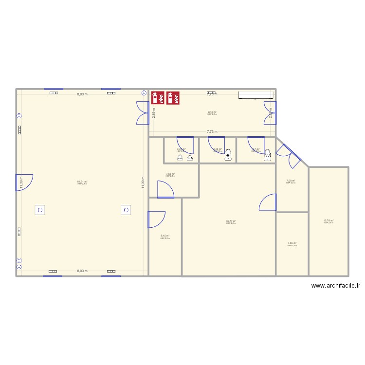 Salle Autingues. Plan de 0 pièce et 0 m2