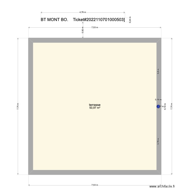 OPT MONT DO . Plan de 1 pièce et 51 m2