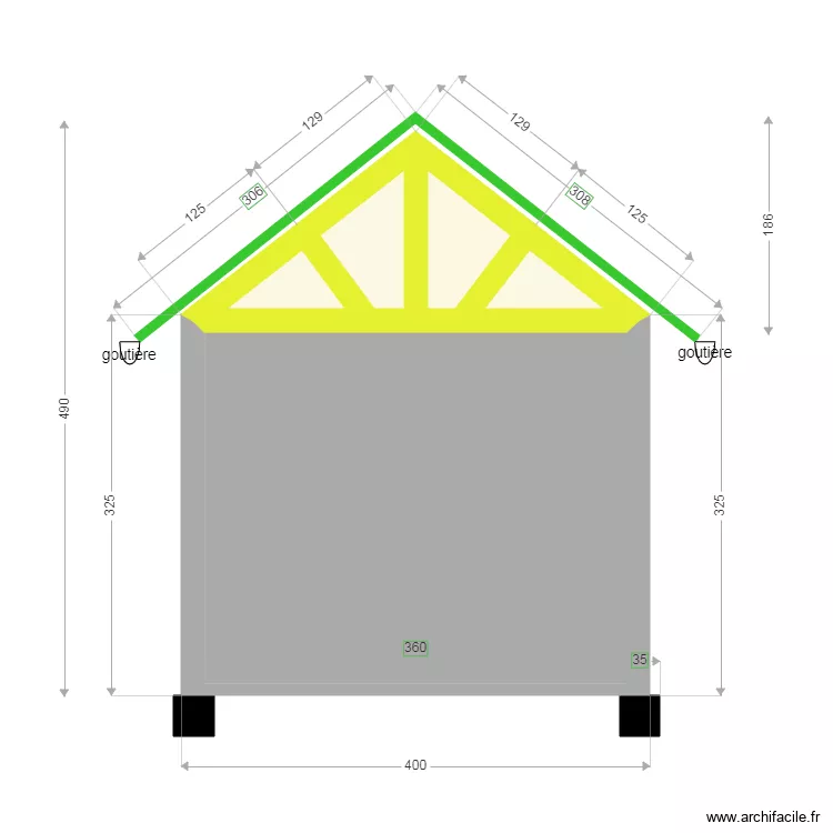 garageface nord 1333. Plan de 