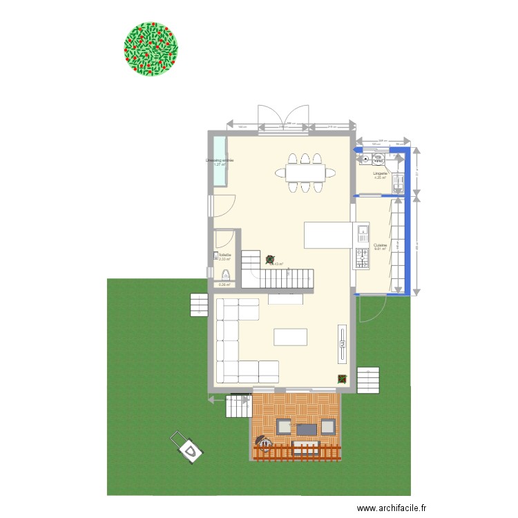 Rdc et étage. Plan de 0 pièce et 0 m2