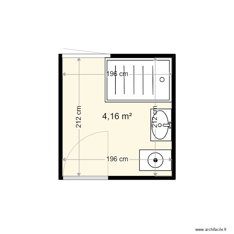 SAILLY CANDY . Plan de 1 pièce et 4 m2