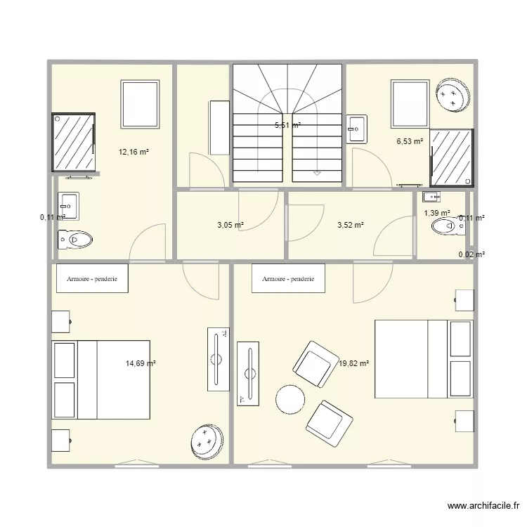 Dubessay 2eme etage surface 2. Plan de 