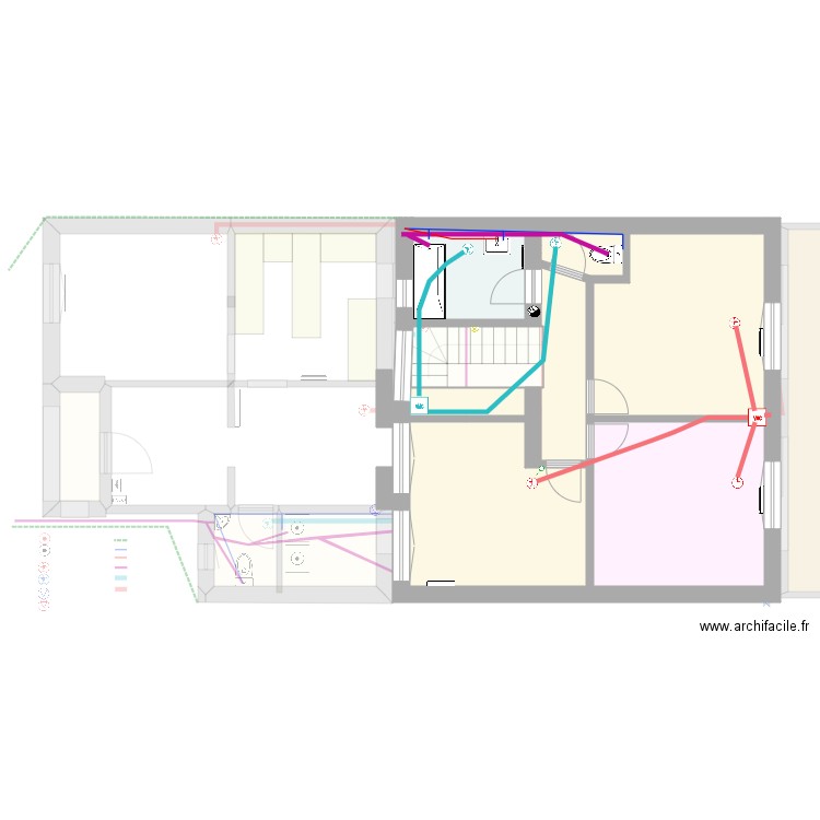 20200216  PLan PLOMBERIE RDC. Plan de 0 pièce et 0 m2