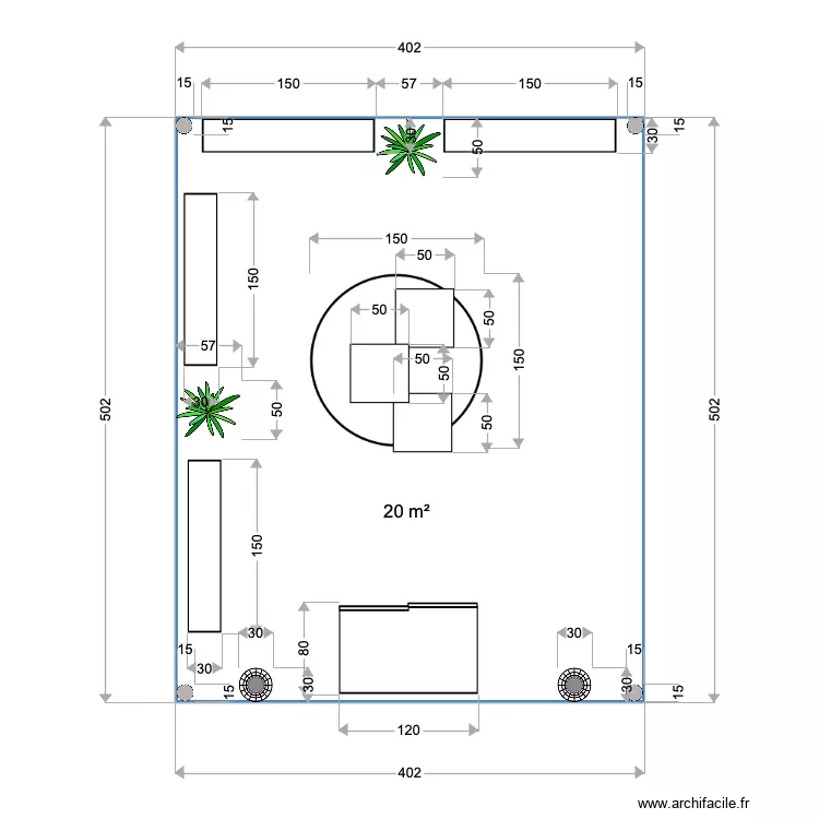 corner. Plan de 
